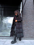 BLACK long jacket with hood "BEST CHOICE" FC85